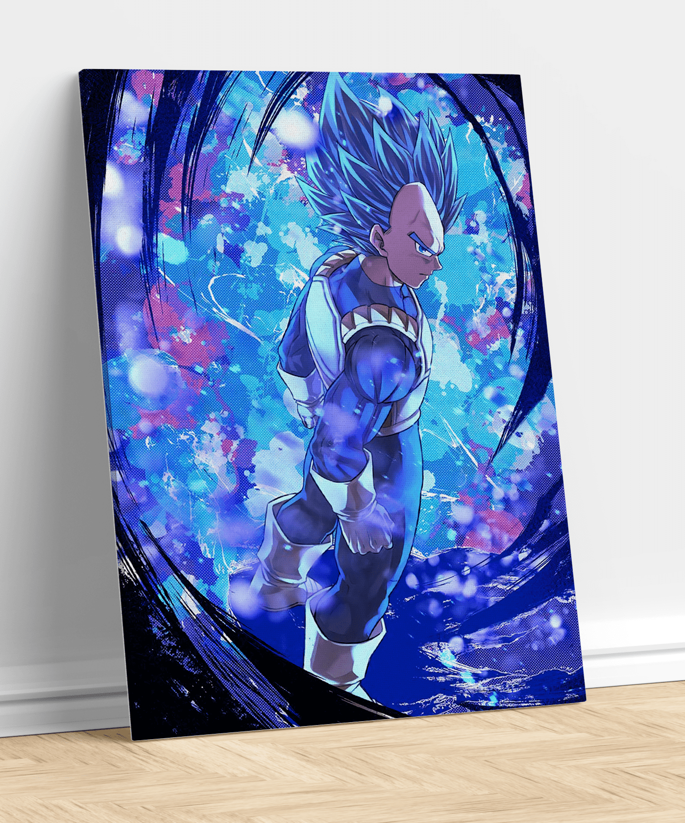 Vegeta Blue Dragon Ball Estilo Pintura Anime