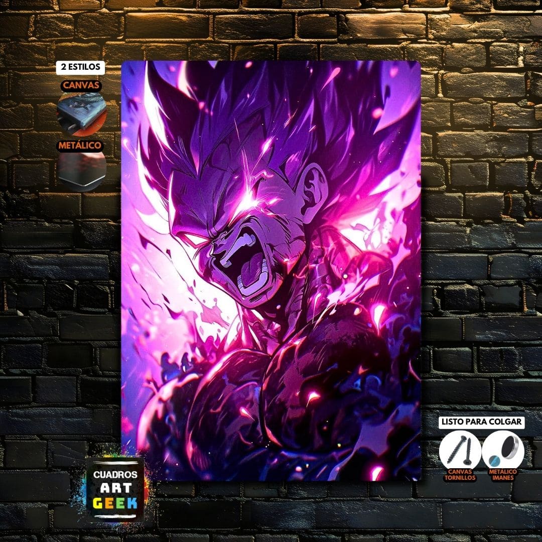 Vegeta Ultra Ego Cuadro anime dragon ball - AI