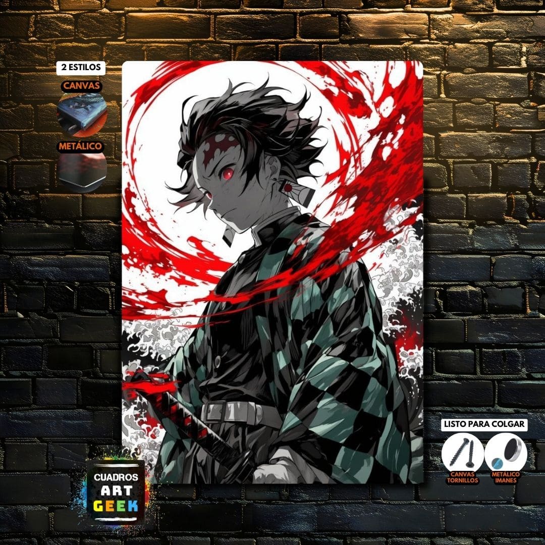 Tanjiro cuadro Anime Demons Slayer - AI