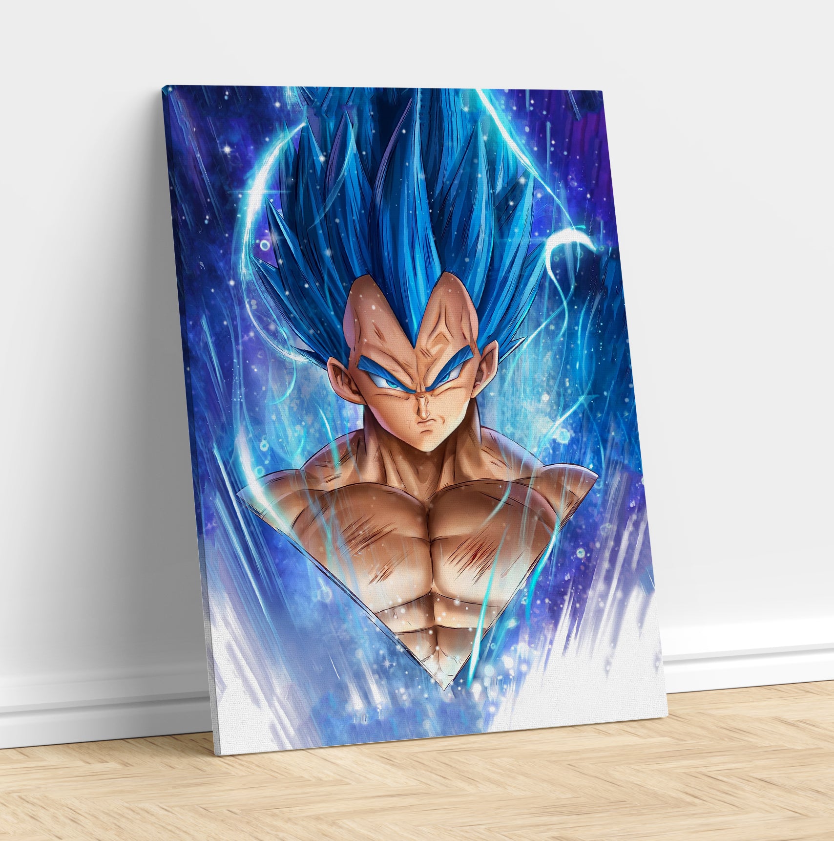 Vegeta Blue V2 Dragon Ball Estilo Pintura Anime